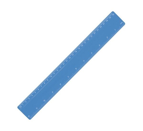 30cm Promotional Plastic Ruler - Blue