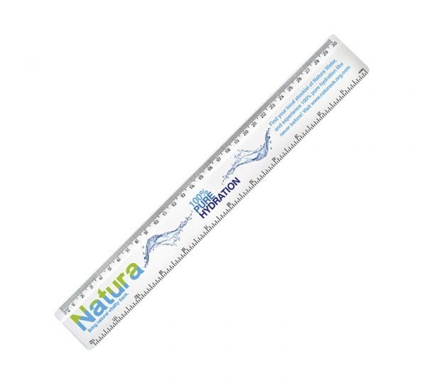 30cm Promotional Plastic Ruler - Branded