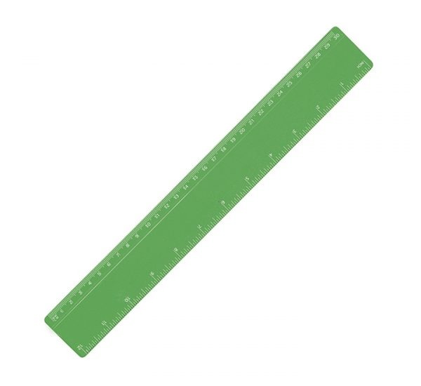30cm Promotional Plastic Ruler - Green