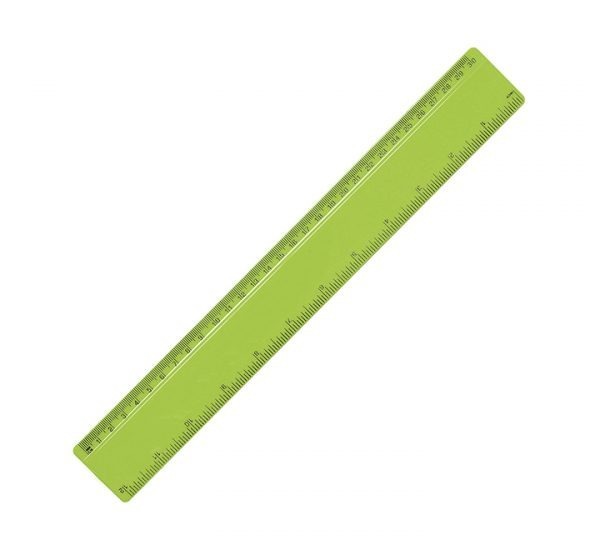 30cm Promotional Plastic Ruler - Lime