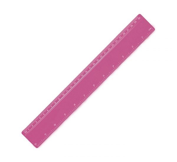 30cm Promotional Plastic Ruler - Pink