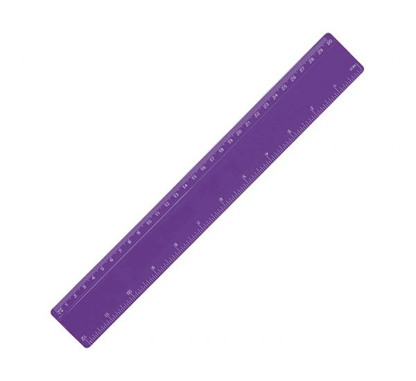 30cm Promotional Plastic Ruler - Purple