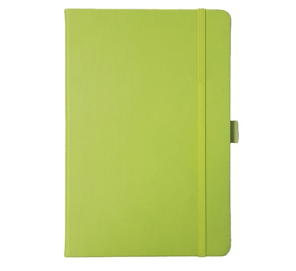 Albany A5 Notebook - lime green