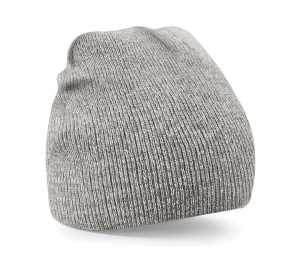 Beechfield Beanie Hat-heather grey