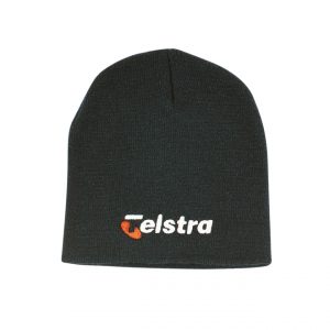 Promotional Roll Down Beanie Hat-black
