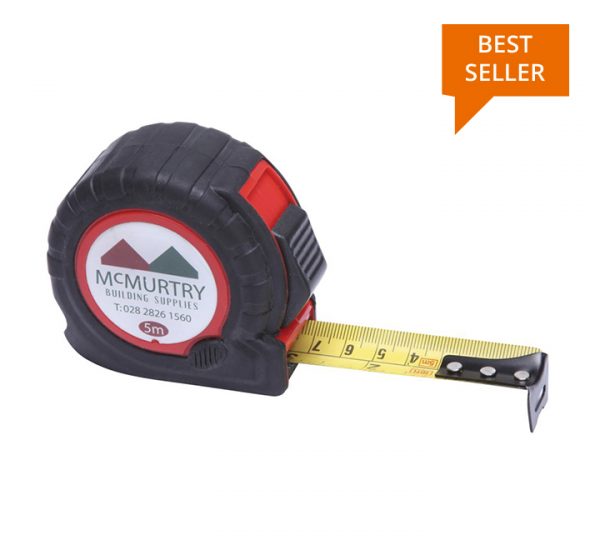 Promotional Tape Measure - TT5 Red open