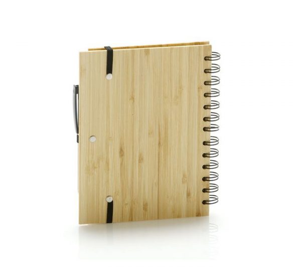 Bamboo Notebook & Pen Set-back