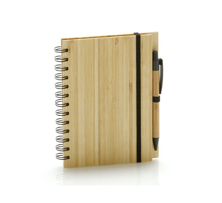 Bamboo A5 Notebook & Pen Set | Recycled Printed Notepads | JSM