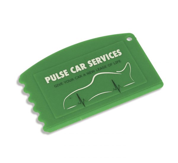 Antimicrobial Credit Card Ice Scraper - Green