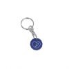 Antimicrobial Trolley Coin Keyring - Blue