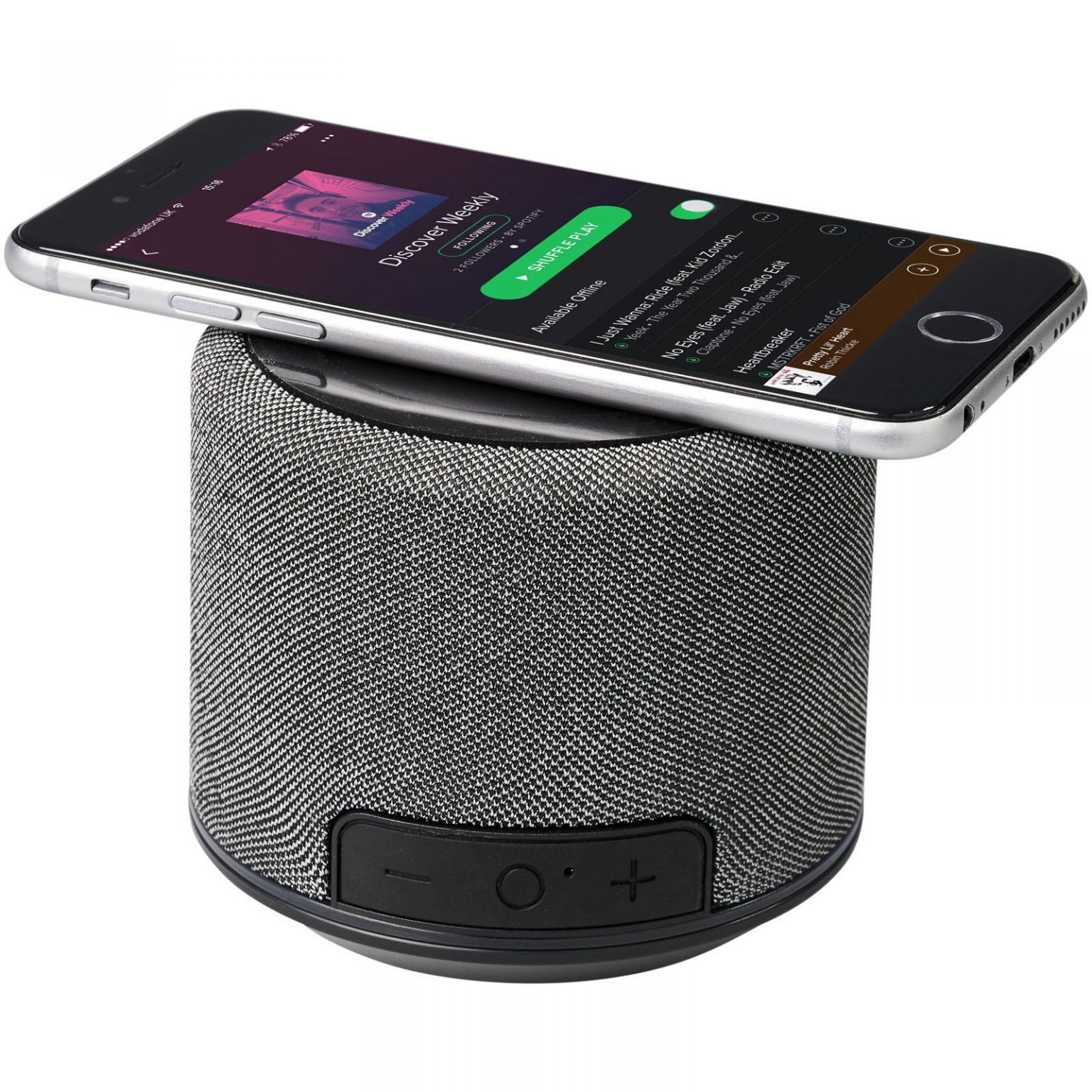 Fiber wireless charging Bluetooth® speaker JSM Brand Exposure